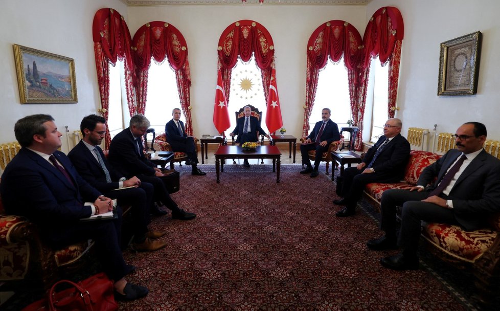 Generální tajemník NATO Jens Stoltenberg u tureckého prezidenta Recepa Tayyipa Erdogana (4. 6. 2023).