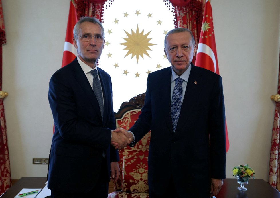 Generální tajemník NATO Jens Stoltenberg u tureckého prezidenta Recepa Tayyipa Erdogana (4. 6. 2023).