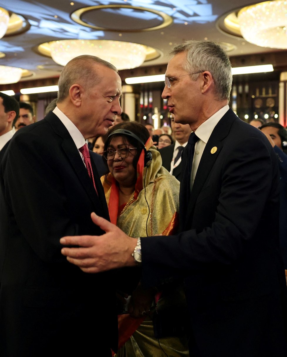 Generální tajemník NATO Jens Stoltenberg u tureckého prezidenta Recepa Tayyipa Erdogana (3. 6. 2023).