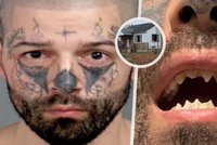 Kriminálník si vypiloval zuby do tesáků, aby „mohl trhat hrdla“ obětí: Teď okusuje leda mříže ve vězení
