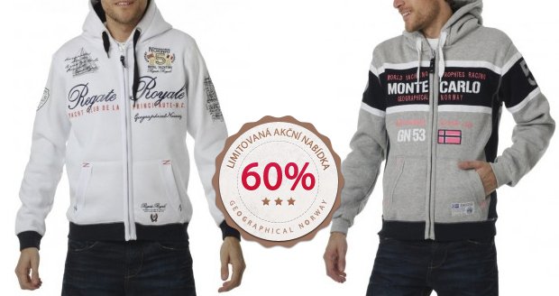 Kvalitní norské mikiny Geographical Norway - prestižní značka v akci