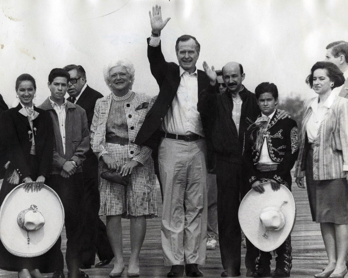 Barbara Bushová se svým manželem, bývalým prezidentem Georgem Bushem