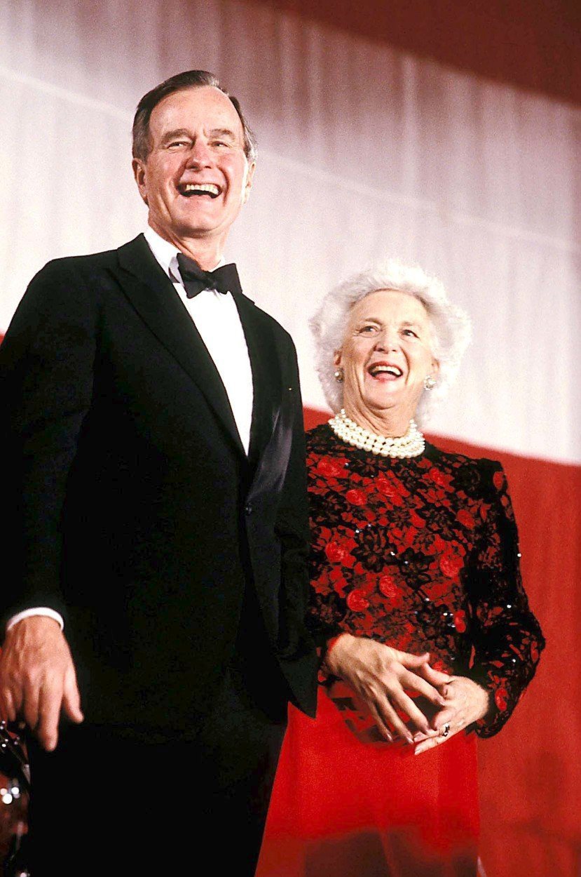 George Bush st. se svou manželkou Barbarou