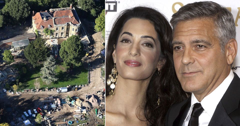 George Clooney s manželkou přestavuje své sídlo v Británii. Probíhající stavba ale vadí sousedům.