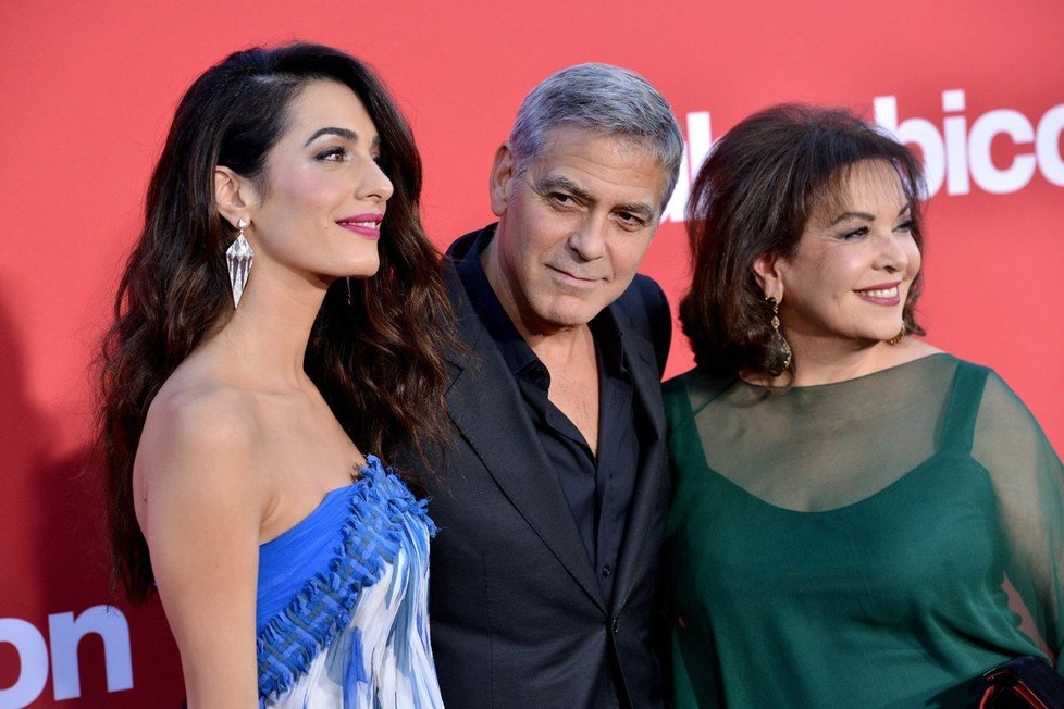 George Clooney s manželkou Amal a její maminkou Bariou Alamuddin