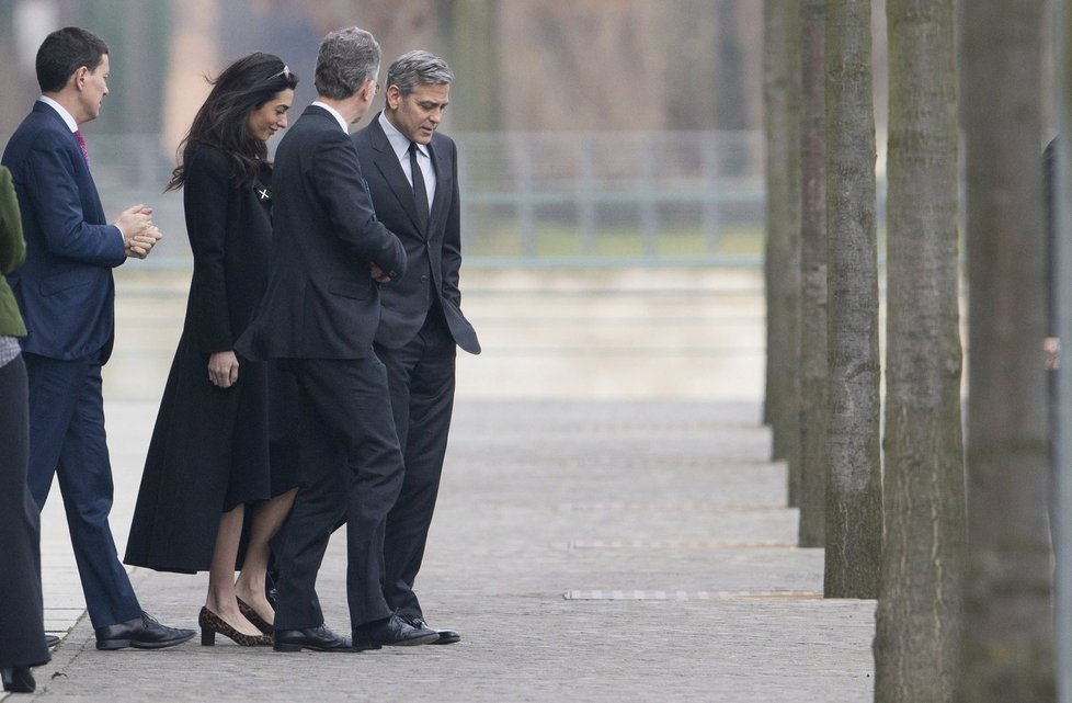 George Clooney se setkal s německou kancléřkou Angelou Merkel.