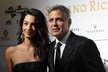 George Clooney se svou snoubenkou Amal Alamuddinovou.