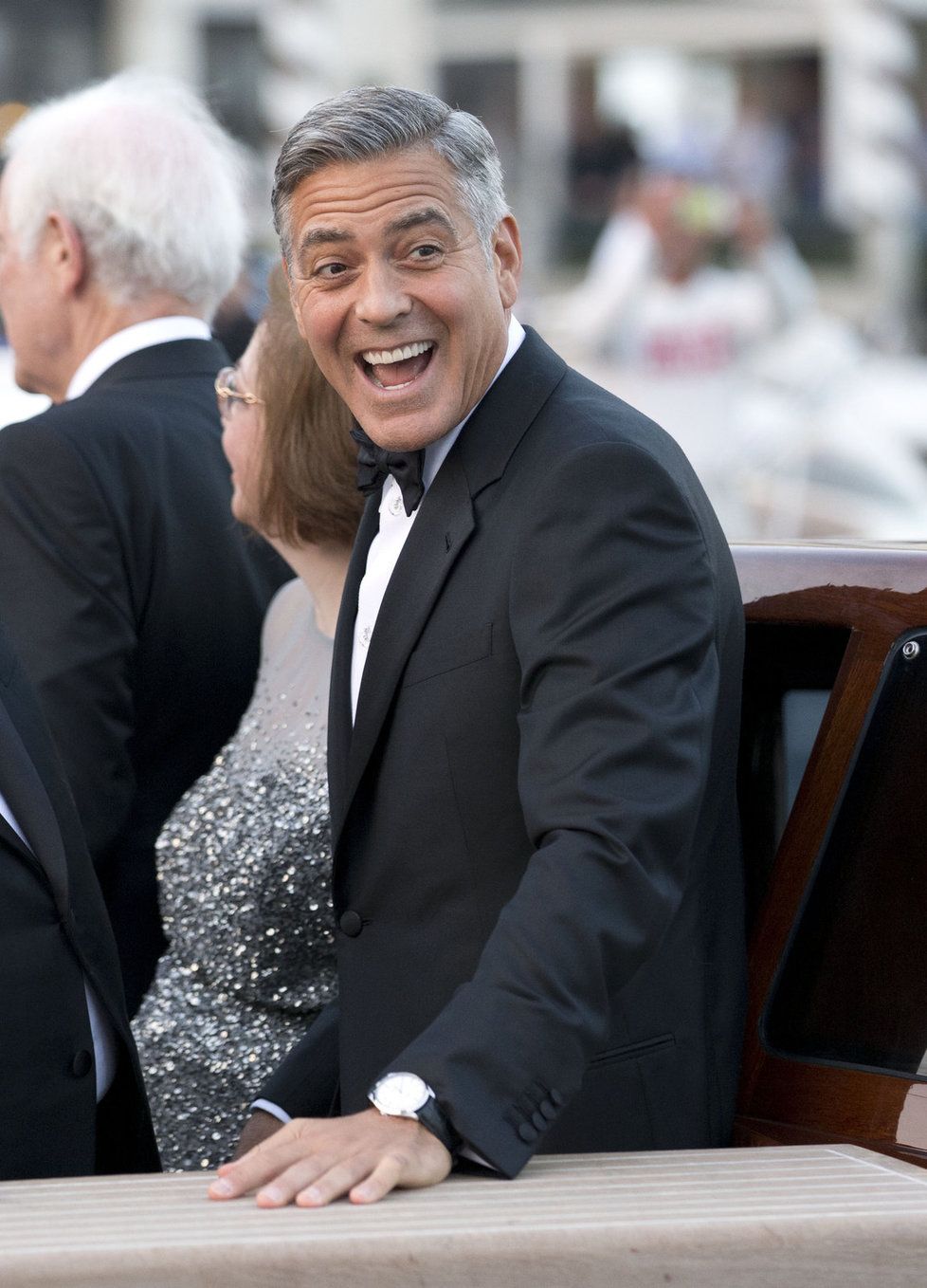 George Clooney je před svatbou v dobré náladě.