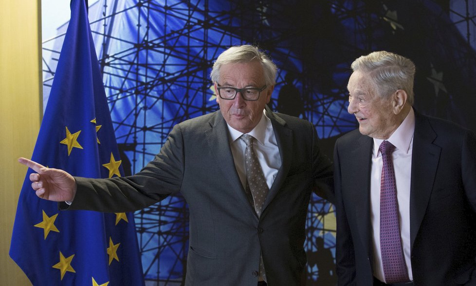 George Soros a bývalý šéf Evropské komise Jean-Claude Juncker