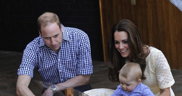 Princ William s manželkou Kate a synkem Georgem