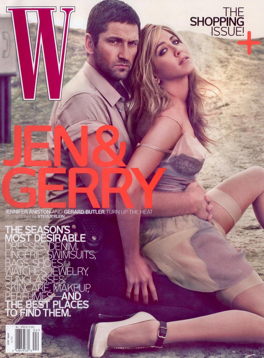 Gerard Butler a Jennifer Aniston na titulce amerického magazínu W.