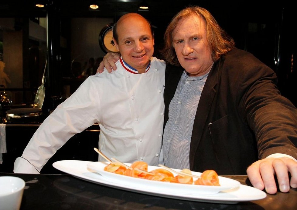 Gerard Depardieu a šéfkuchař Eric Brillat