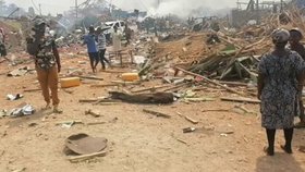 Mohutná exploze v Ghaně (20.1.2022)