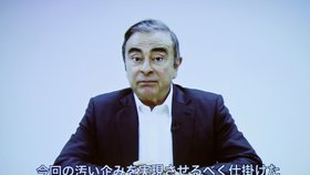 Exšéf Nissanu Ghosn: screen z konference