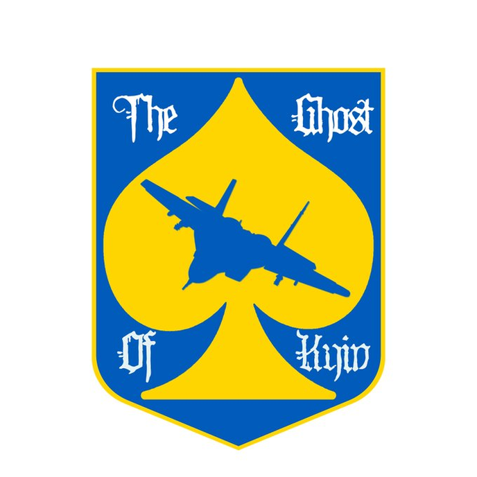 Fanouškovská insignie "Ghost of Kyiv"