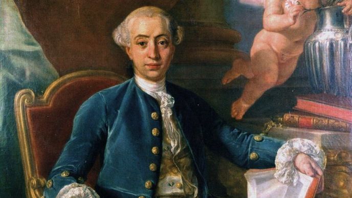 Giacomo Casanova na obrazu od Antona Raphaela Mengse