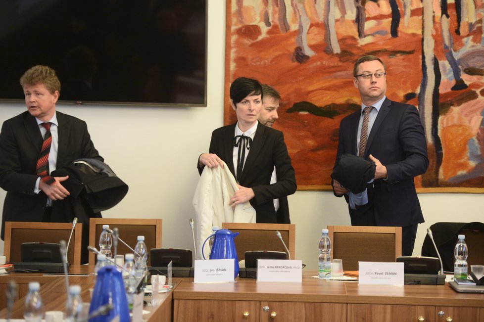 Bezpečnostní výbor kvůli šéfovi GIBS Murínovi: Státní zástupci Ištvan, Bradáčová a Pavel Zeman (15. 3. 2018)