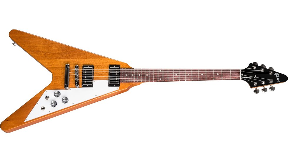 Název Flying-V je poctou stejnojmenné kytaře fi rmy Gibson, jejíž rozštěpený tvar dobře znají fanoušci rockerů jako ZZ Top, Scorpions, Metallica nebo Jimi Hendrix.