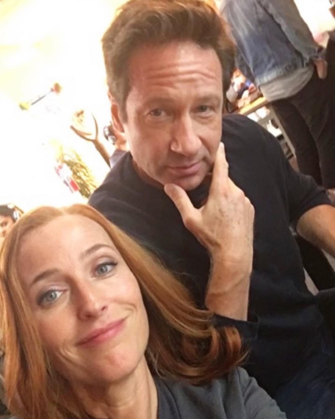 Gillian Anderson s Davidem Duchovnym