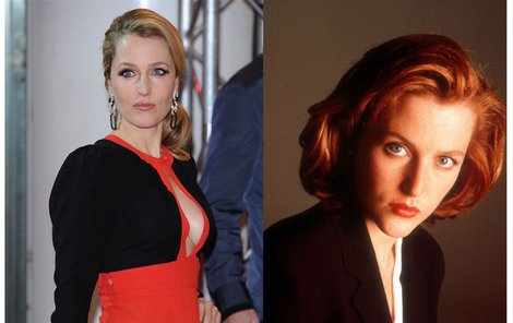 Gillian Anderson dnes a před 18 lety!