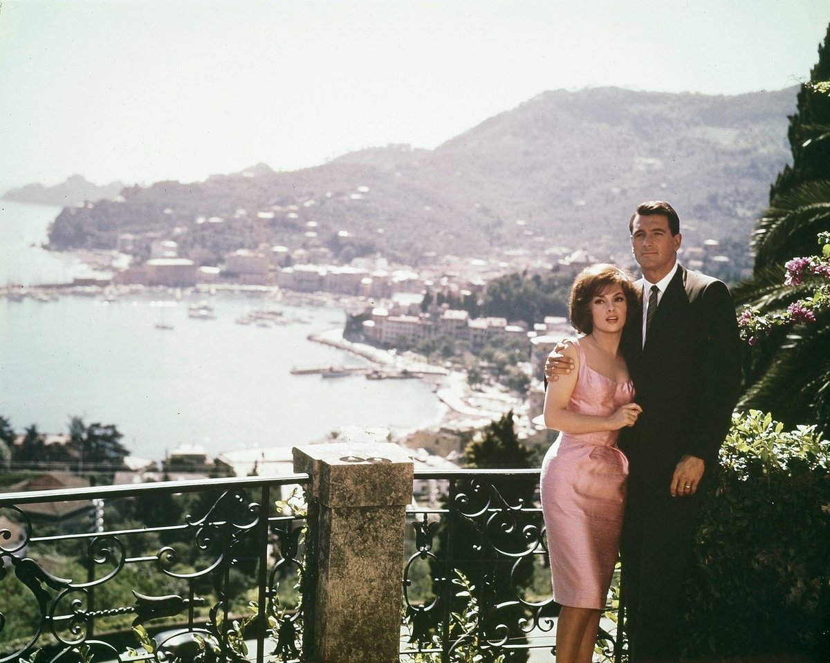 Gina Lollobrigida a Rock Hudson.