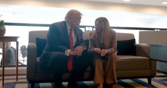 Prezident USA Donald Trump a italská premiérka Giorgia Meloniová (červen 2026)
