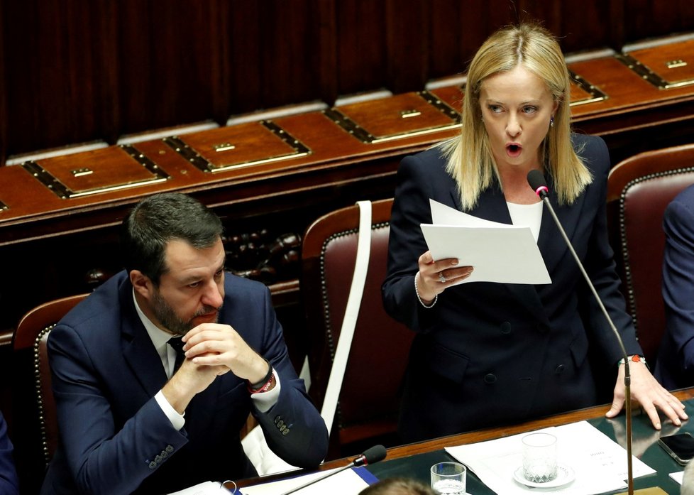 Italská premiérka Giorgia Meloniová Italská premiérka Giorgia Meloniová