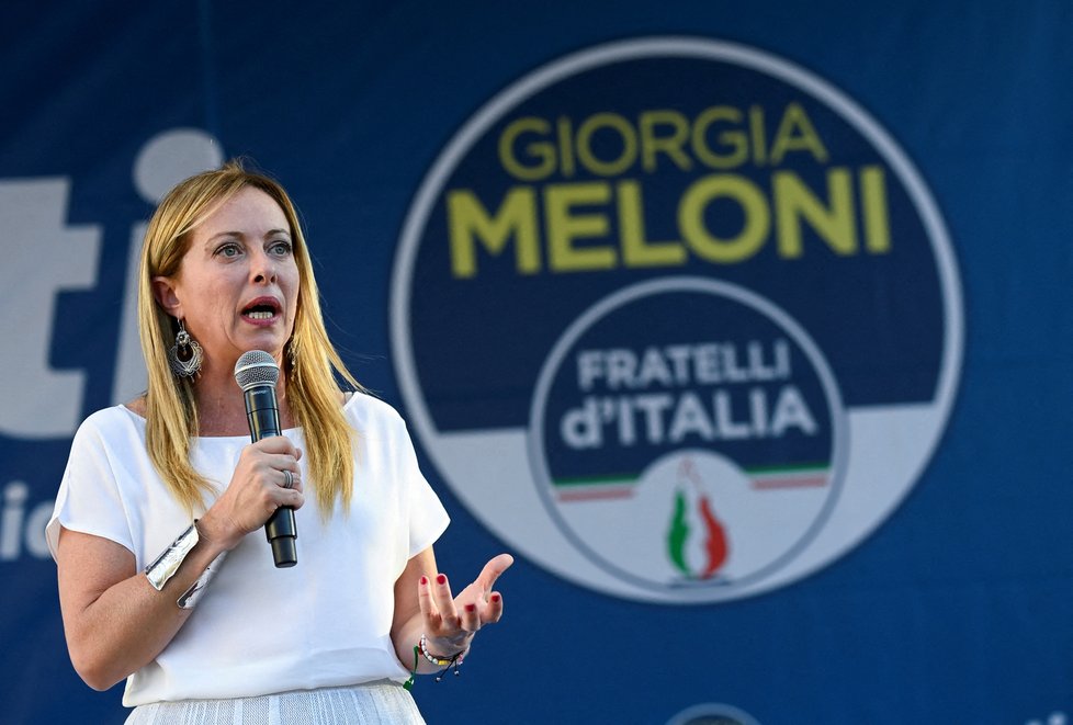 Předsedkyně strany Bratři Itálie Giorgia Meloniová