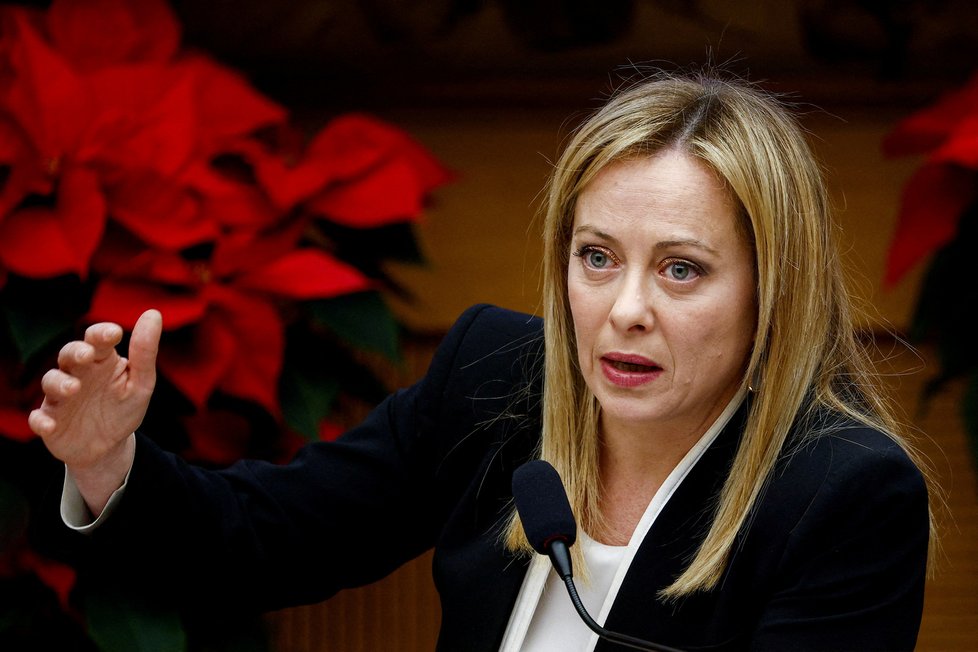 Italská premiérka Giorgia Meloniová Italská premiérka Giorgia Meloniová