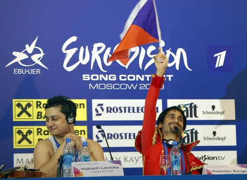 Vojtěch Lavička (vlevo) a Radoslav Banga na generální zkoušce.