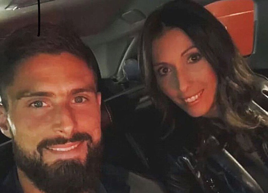 Olivier Giroud se svojí manželkou Jennifer