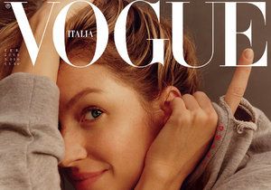 Gisele Bündchen (37) pro italský Vogue. Fotky vznikaly doma o nedělním ránu, bez make-upu a česání.