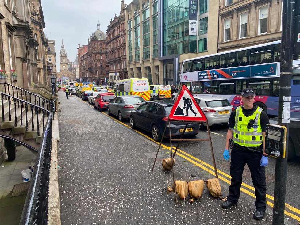 V centru skotského Glasgow došlo k útoku nožem (26.6.2020)