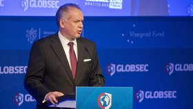 Slovenský prezident Andrej Kiska na konferenci GlobSec 2016 v Bratislavě