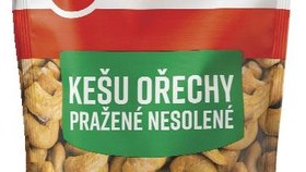 Nesolených pražené kešu ořechy značky Váš výběr.