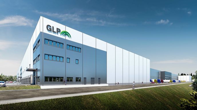 Vizualizace logistického areálu společnosti GLP v Ostravě