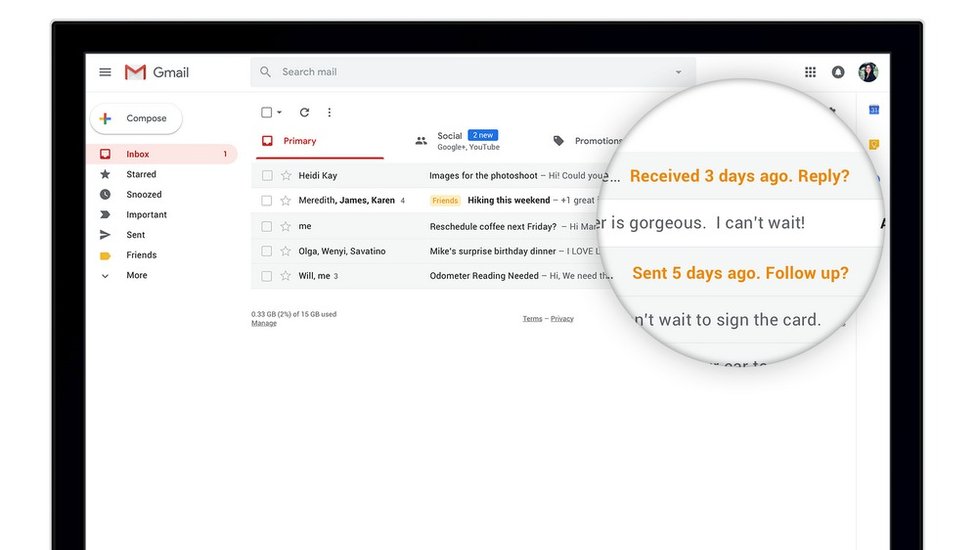 Takto vypadá nový webový Gmail.
