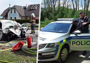 Policista Josef pomohl zlikvidovat požár a pomohl zraněnému mladíkova.