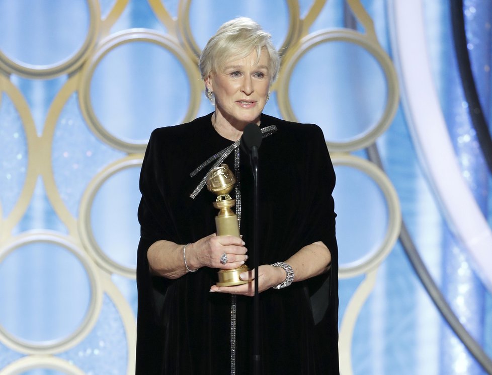 Glenn Close přijala cenu za nejlepší herečku v dramatu The Wife