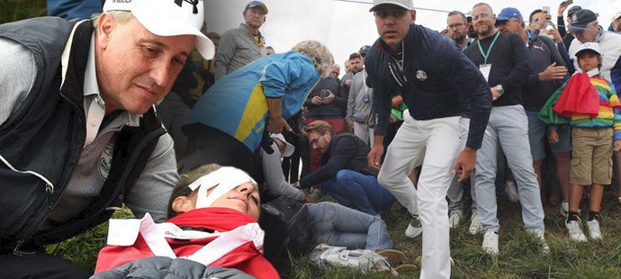 Miluje golf, na jeho svátku ale mohla zemřít. Divačka Corine Remande, kterou na Ryder Cupu trefil míček do pravého oka, už na něj nikdy neuvidí. Dumá, co bude dál?