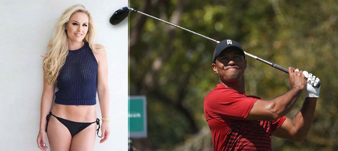 Táhli to spolu tři roky a stále na sebe myslí. Lyžařka Lindsey Vonnová držela palce Tigeru Woodsovi při víkendovém turnaji.