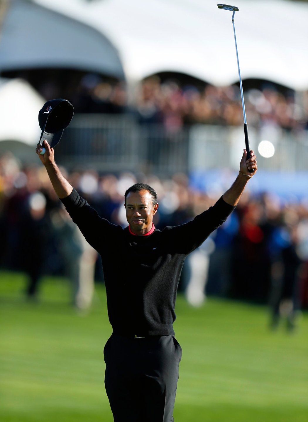 Tiger Woods měl průběžně dostatečný náskok po celou dobu turnaje v San Diegu