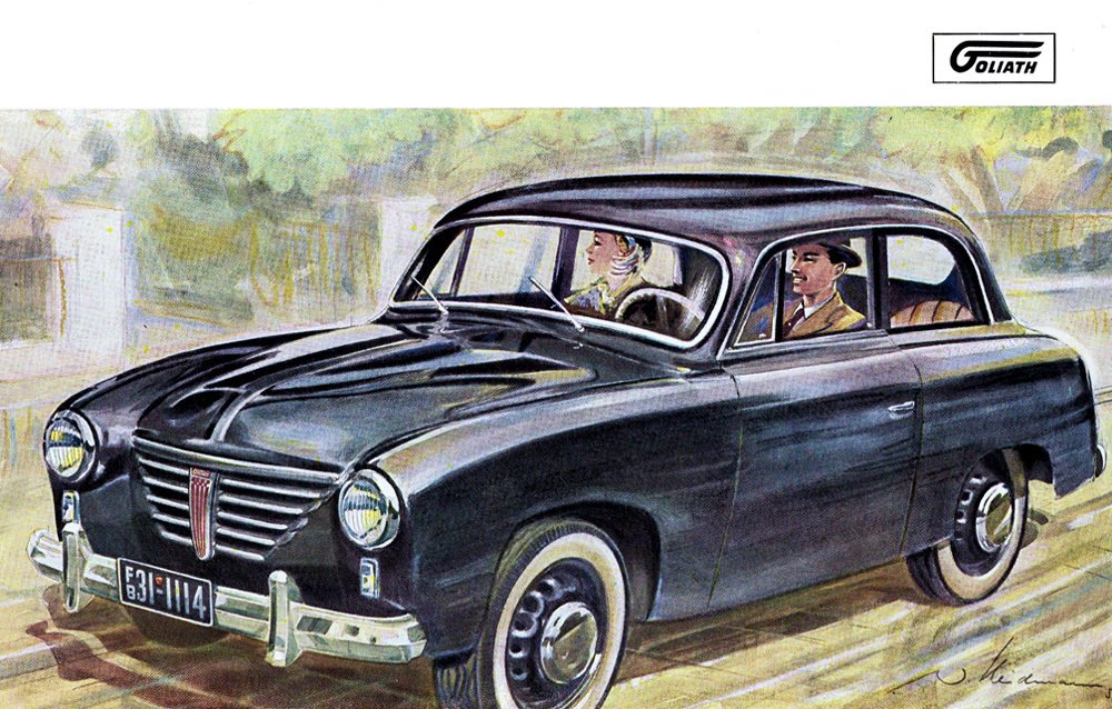 Dvoudveřový Goliath GP700 Limousine z roku 1952 měl rozvor náprav 2300 mm a rozměry 4080 x 1500 x 1460 mm.