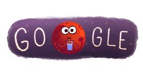 Google přichystal vtipný Doodle k objevu tekuté vody na Marsu.