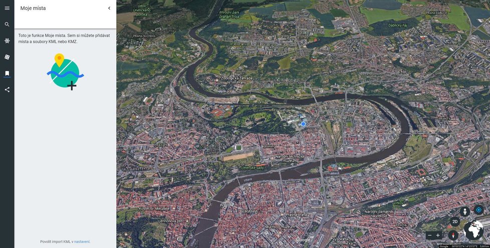 Nový Google Earth pro Chrome