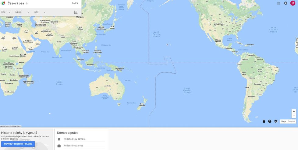 Google vám ukáže mapu s údaji, kde všude jste Google používali.