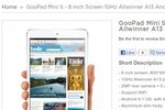 GooPad Mini S je očividnou napodobeninou iPadu Mini se slabým hardwarem