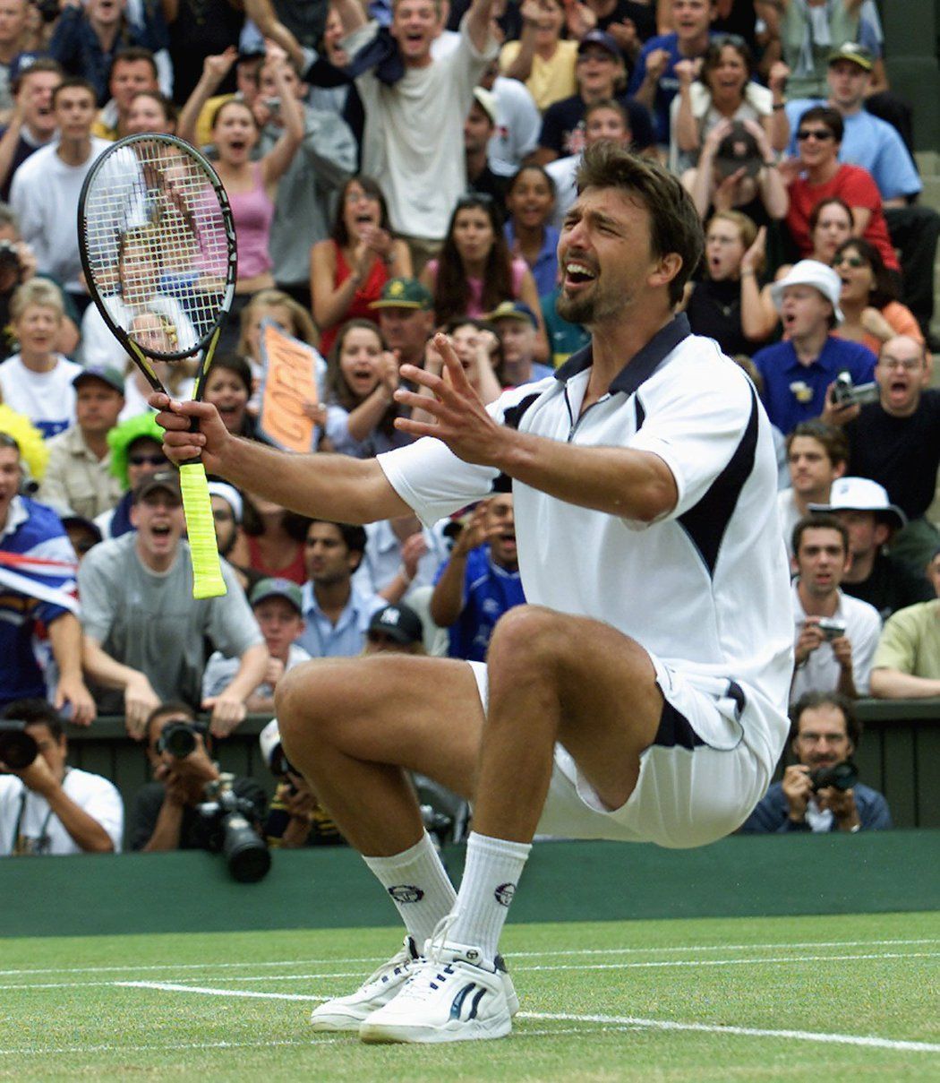 Goran Ivaniševič proměňuje mečbol ve finále Wimbledonu