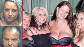Manželé Gormanovi pořádali ve svém domě divoké večírky, na které zvali i pornoherce. Na snímku Mary Gorman (druhá zleva) a pornohvězda Rebecca Jessop (druhá zprava)