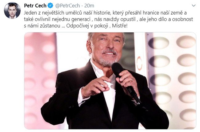 Petr Čech ocenil osobnost a dílo Karla Gotta